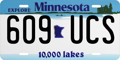 MN license plate 609UCS