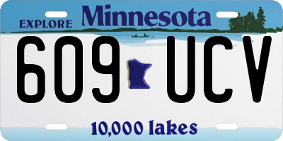 MN license plate 609UCV