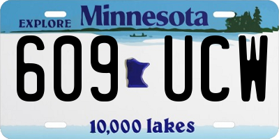 MN license plate 609UCW