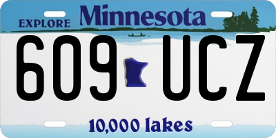 MN license plate 609UCZ