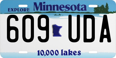 MN license plate 609UDA