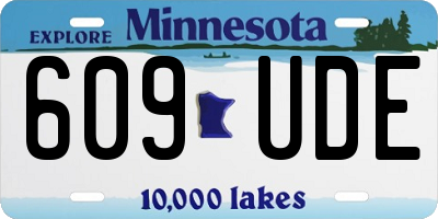 MN license plate 609UDE