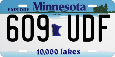 MN license plate 609UDF