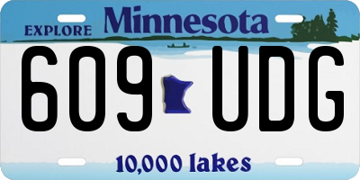 MN license plate 609UDG