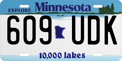 MN license plate 609UDK