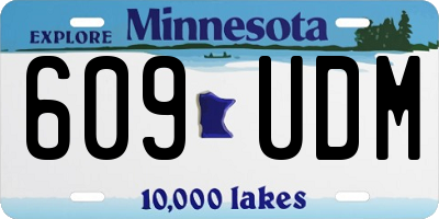 MN license plate 609UDM