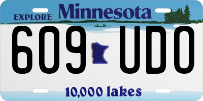 MN license plate 609UDO