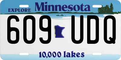 MN license plate 609UDQ