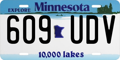 MN license plate 609UDV