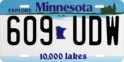 MN license plate 609UDW