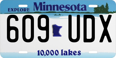MN license plate 609UDX