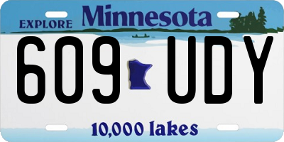 MN license plate 609UDY