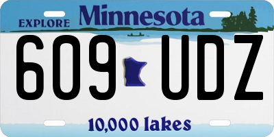 MN license plate 609UDZ