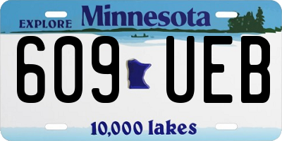 MN license plate 609UEB