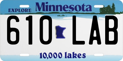 MN license plate 610LAB