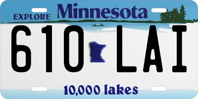 MN license plate 610LAI