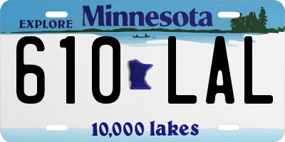 MN license plate 610LAL