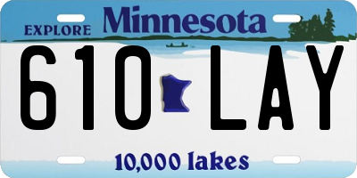 MN license plate 610LAY