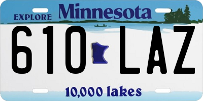 MN license plate 610LAZ