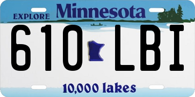 MN license plate 610LBI