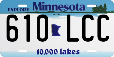 MN license plate 610LCC