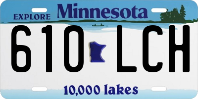MN license plate 610LCH
