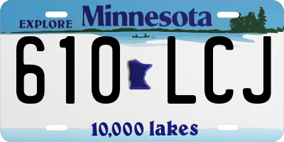 MN license plate 610LCJ