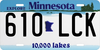 MN license plate 610LCK