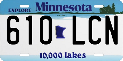 MN license plate 610LCN