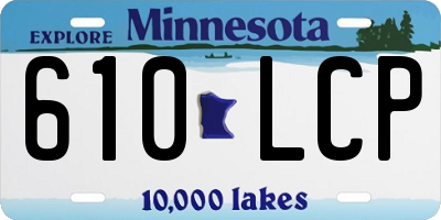 MN license plate 610LCP