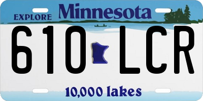MN license plate 610LCR