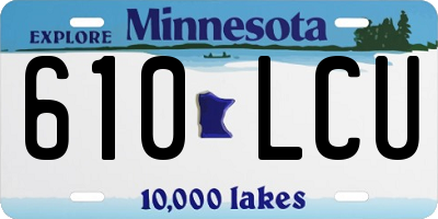 MN license plate 610LCU