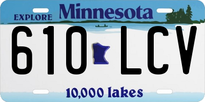 MN license plate 610LCV