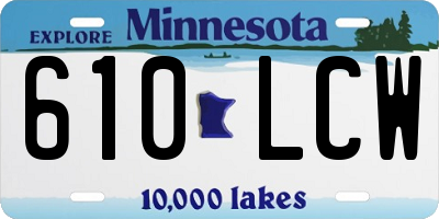 MN license plate 610LCW