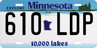 MN license plate 610LDP