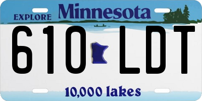 MN license plate 610LDT