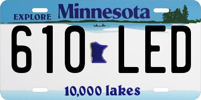 MN license plate 610LED