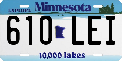 MN license plate 610LEI