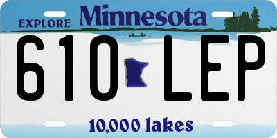 MN license plate 610LEP
