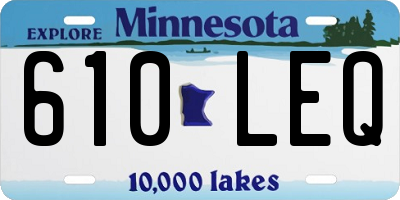 MN license plate 610LEQ