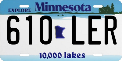 MN license plate 610LER