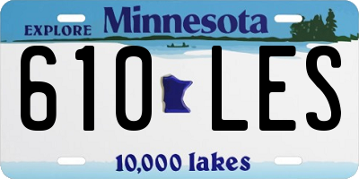 MN license plate 610LES