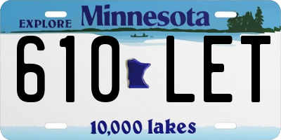 MN license plate 610LET