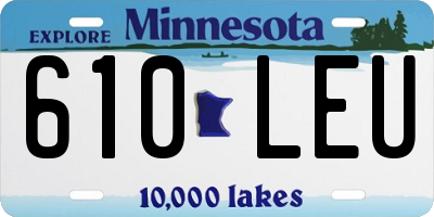 MN license plate 610LEU
