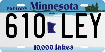 MN license plate 610LEY