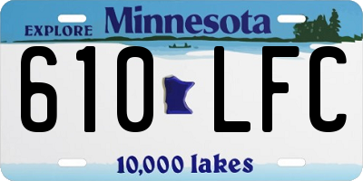 MN license plate 610LFC