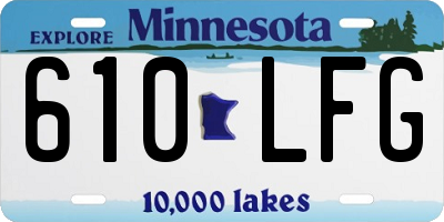 MN license plate 610LFG