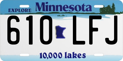 MN license plate 610LFJ