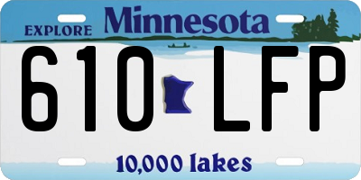 MN license plate 610LFP