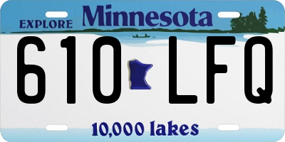 MN license plate 610LFQ